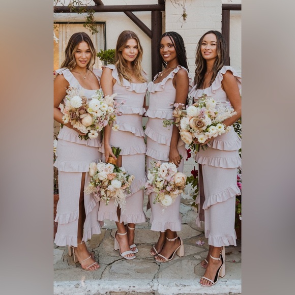 Show Me Your Mumu Greta Ruffle Dress in Show Me The Ring - Sz Medium - Picture 2 of 7